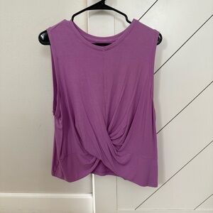 Purple Sleeveless Twist Front Top